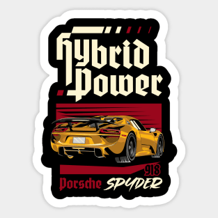 Hybrid Power Porsche 918 Sticker